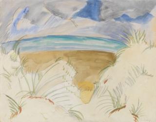 Erich Heckel - Blick über die Dünen aufs Meer