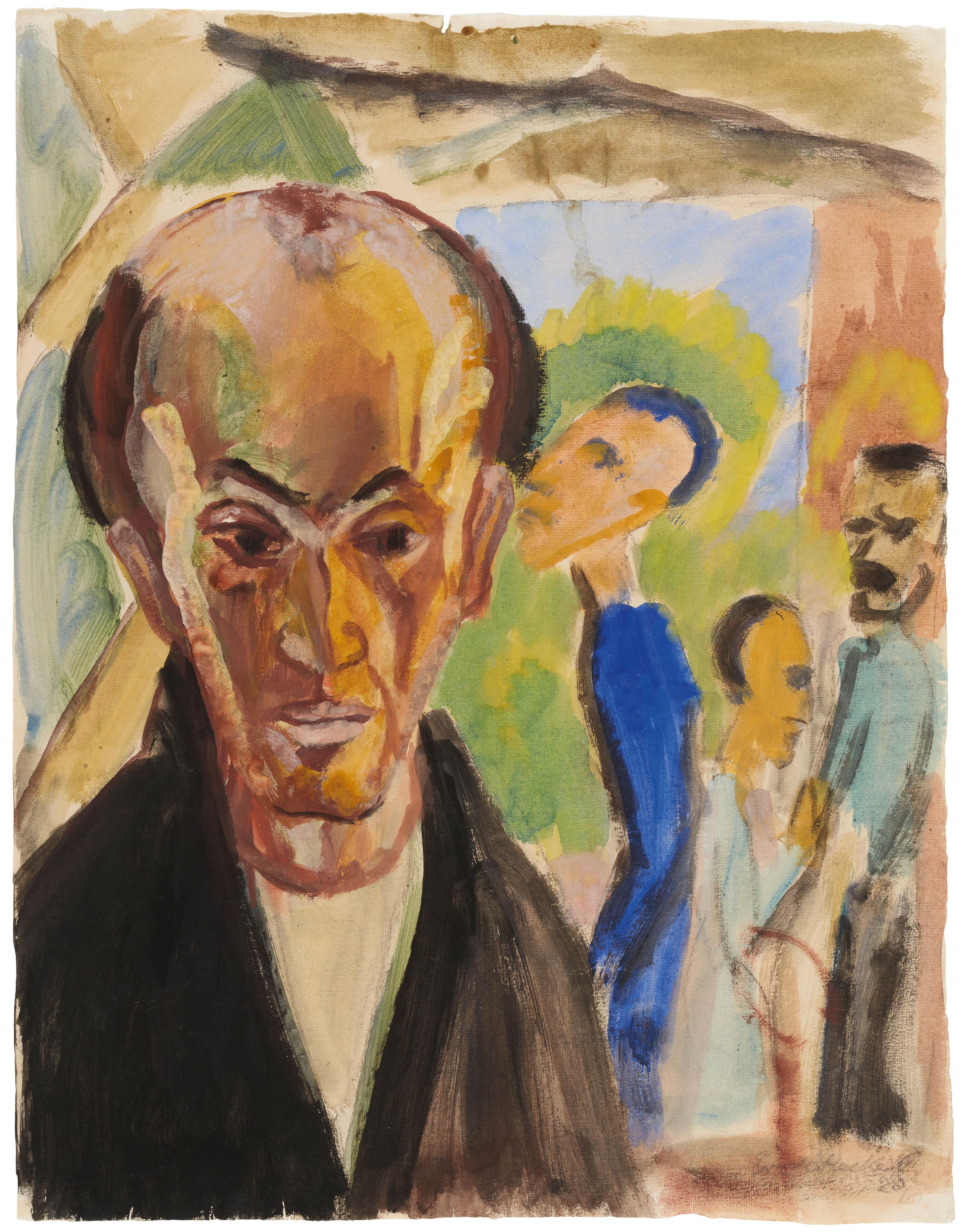 Erich Heckel - Die Brüder Karamasoff (Selbstbildnis)