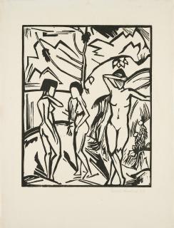 Erich Heckel - Drei Frauen am Wasser.