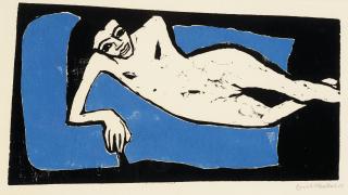 Erich Heckel - Fränzi liegend