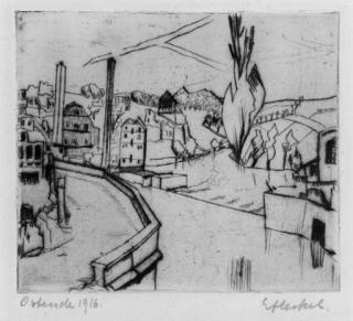 Erich Heckel - Französische Flusslandschaft (Dube E136)