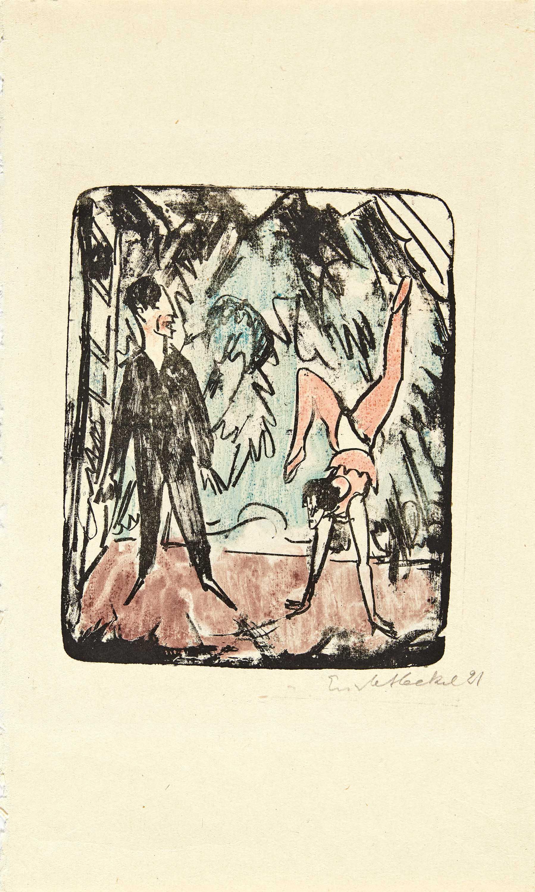 Erich Heckel - Handstand.