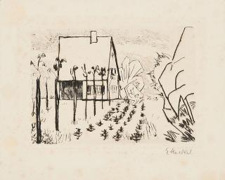 Erich Heckel - Haus im Garten.