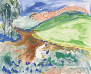 Erich Heckel - Hügel-Landschaft (Hilly Landscape)