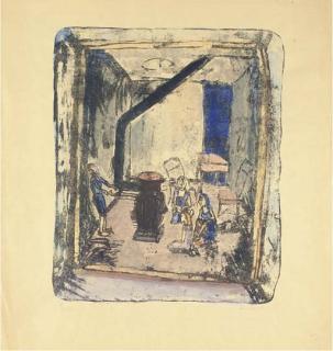 Erich Heckel - Kinder am Ofen (D.L. 240 II)