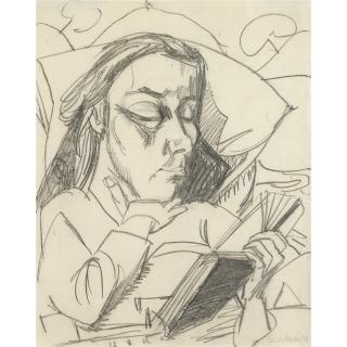 Erich Heckel - Lesende Frau (Siddi Heckel)  (Woman Reading (Siddi Heckel))