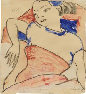 Erich Heckel - Liegende (Reclining Woman)
