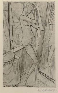 Erich Heckel - Mädchen vorm spiegel (Dube R145)