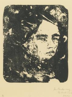Erich Heckel - Mädchenkopf (Dube L 16)