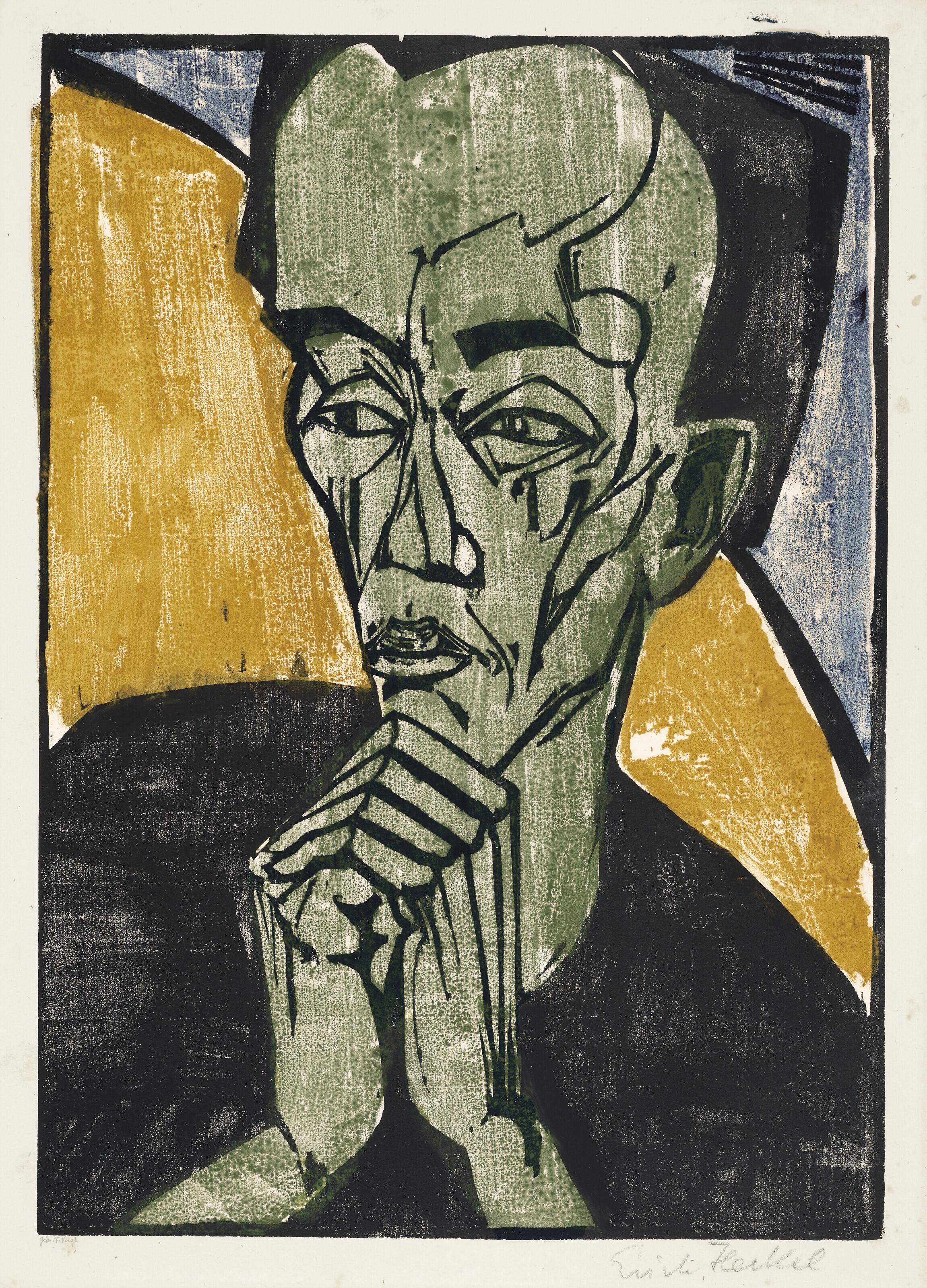 Erich Heckel - Männerbildnis