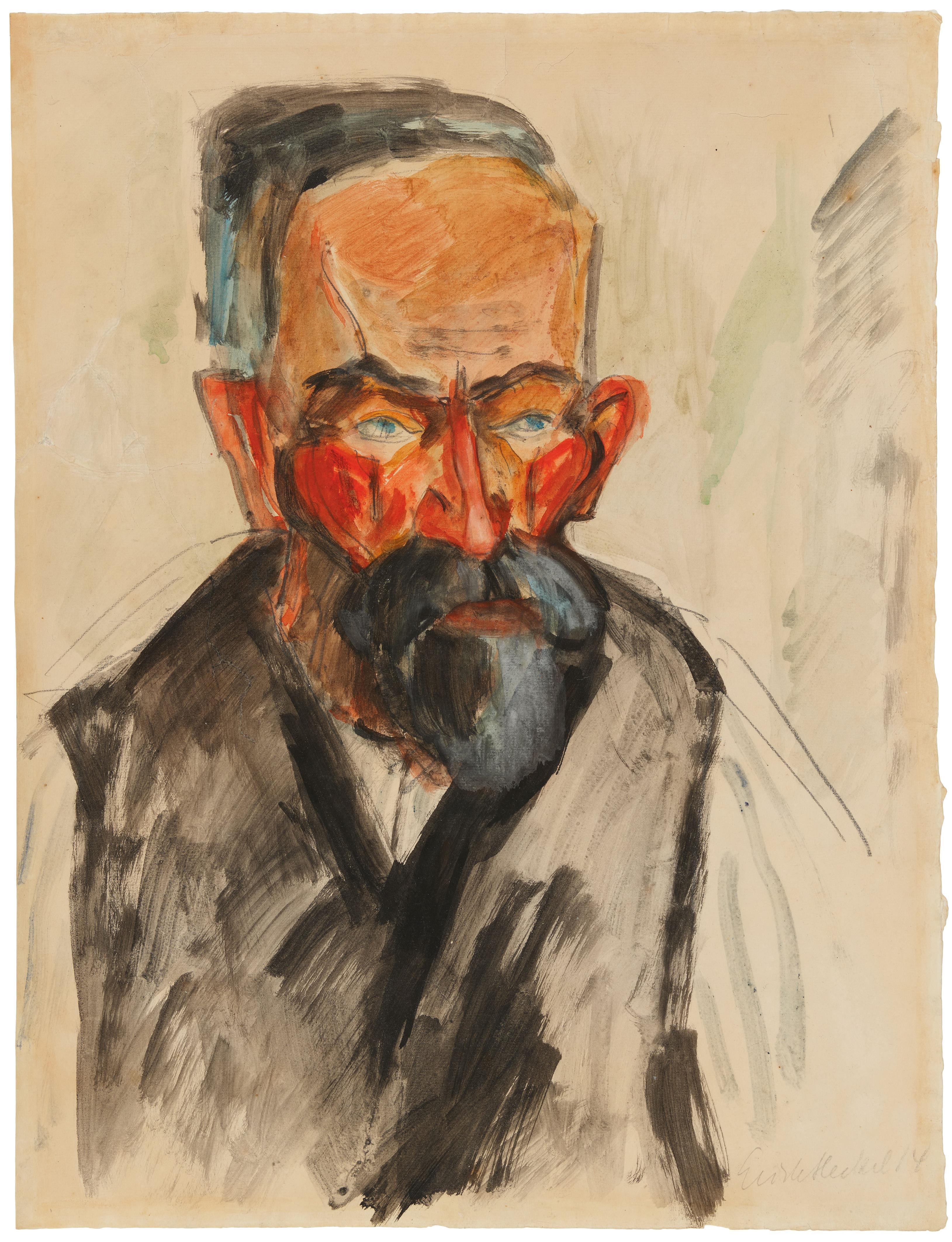 Erich Heckel - Männerkopf