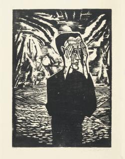 Erich Heckel - Mann in der Ebene (Dube H 305 II)