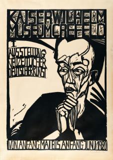 Erich Heckel - Plakat der „1. Ausstellung Neuzeitlicher Deutscher Kunst“ Krefeld
