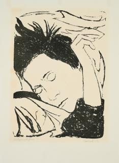 Erich Heckel - Schlafende Frau.