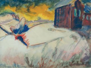 Erich Heckel - „Schneelandschaft“.