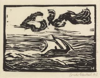 Erich Heckel - Segelboot.