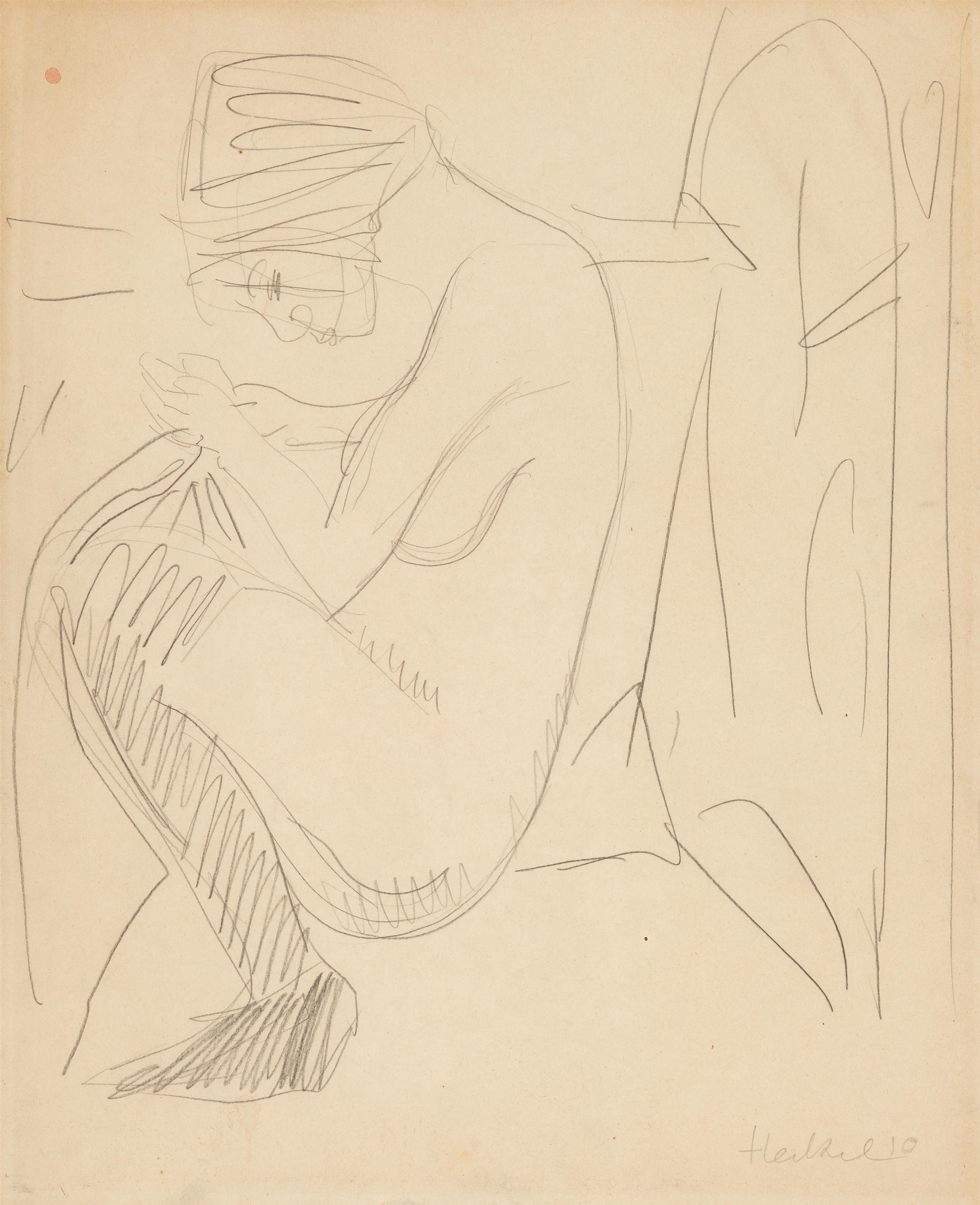 Erich Heckel - Sitzender Akt