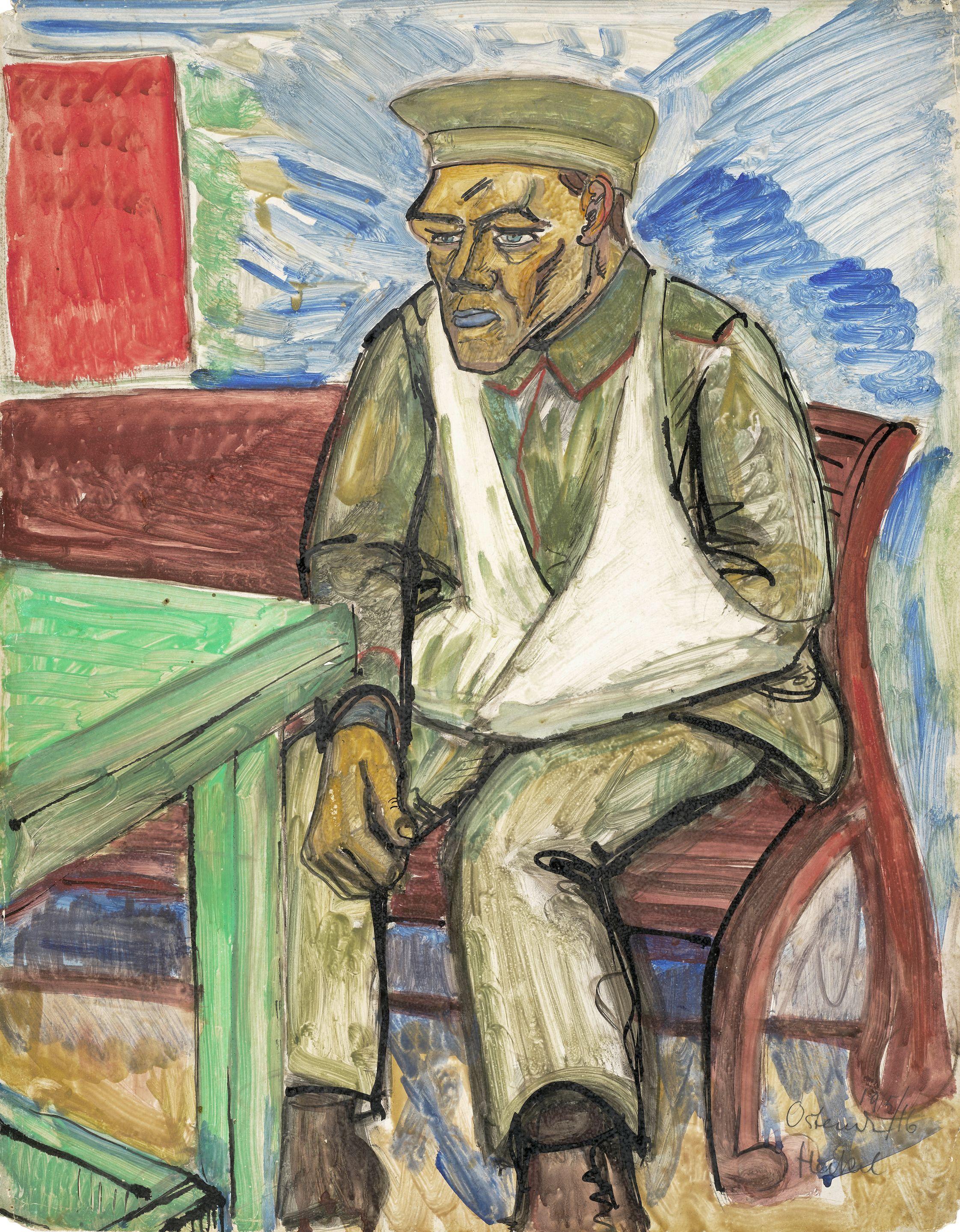 Erich Heckel - Verwundeter Seesoldat