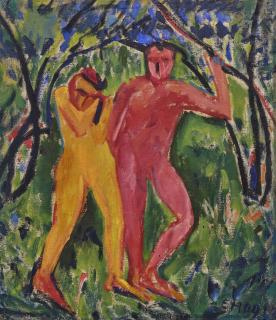 Erich Heckel - Zwei Menschen im Freien