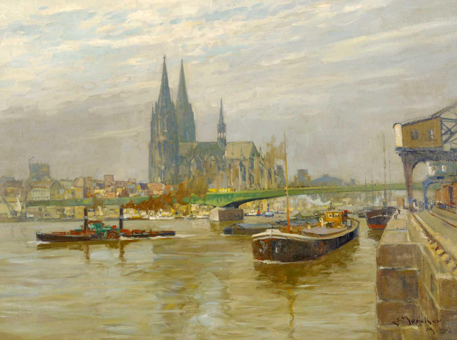 Erich Mercker - Die Altstadt von Köln mit dem Dom