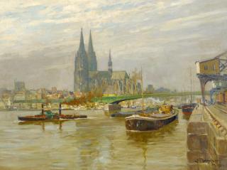Erich Mercker - Die Altstadt von Köln mit dem Dom