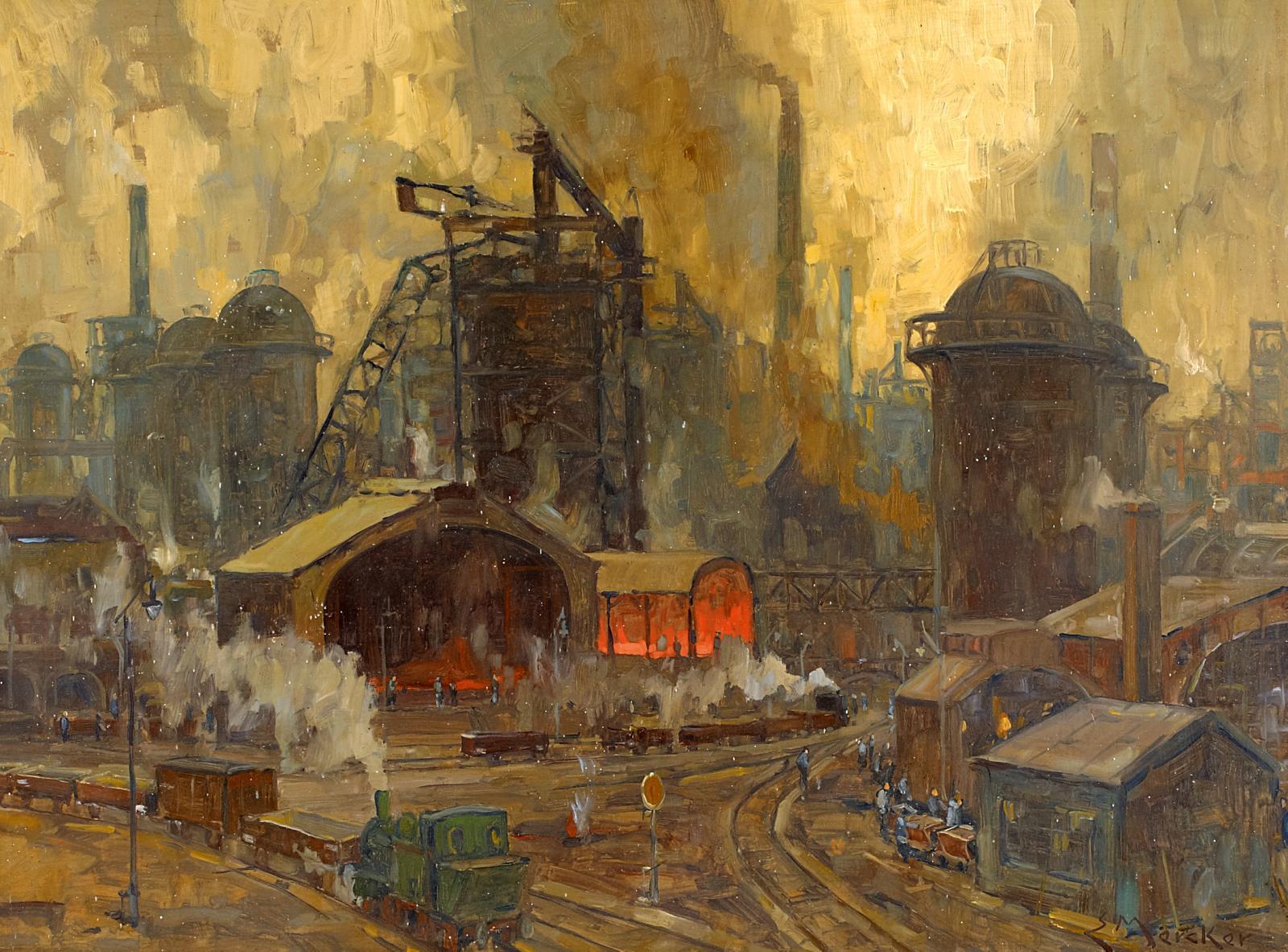 Erich Mercker - Eisenhütte im Ruhrgebiet (Eisen- und Stahlwerk)