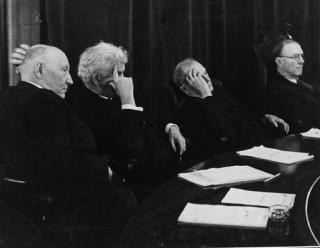 Erich Salomon - Ways and Means Committee - listening to a speaker (Congressmen Doughten, Rainey, Crisp and Collier), Washington