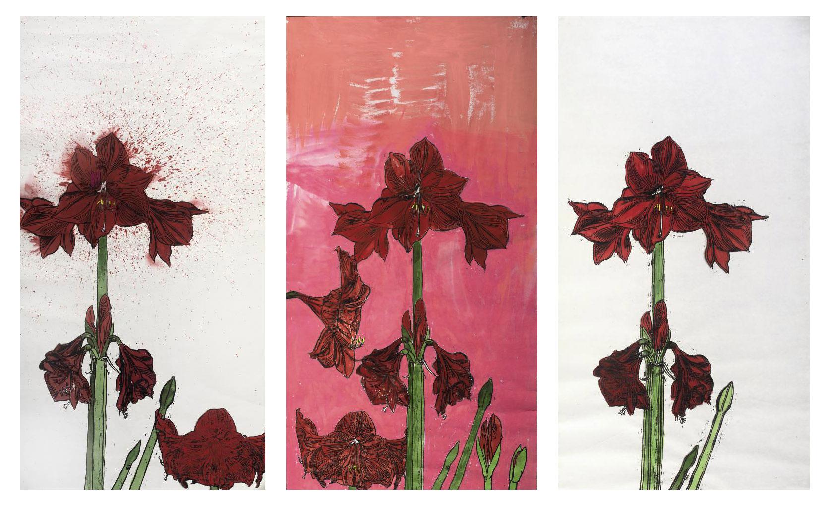 Erik Andriesse - Amaryllises - a triptych