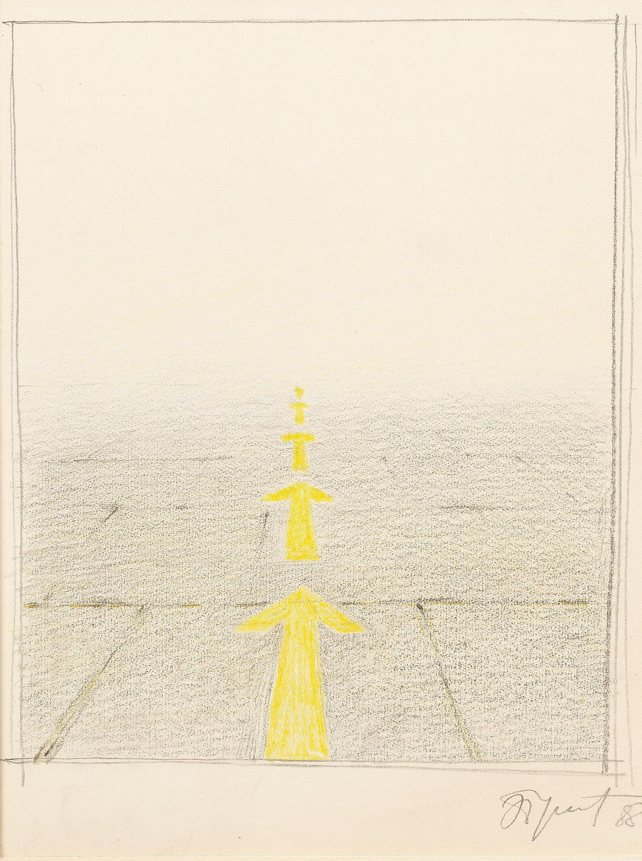 Erik Bulatov - Study for the painting Stop