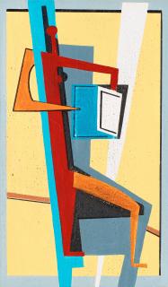 Erik Olson - Composition with figure and book