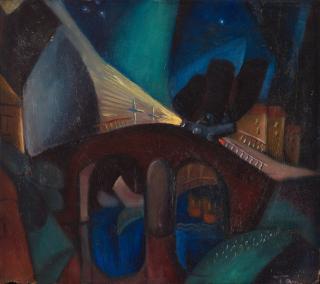 Erik Olson - Night motif with automobile