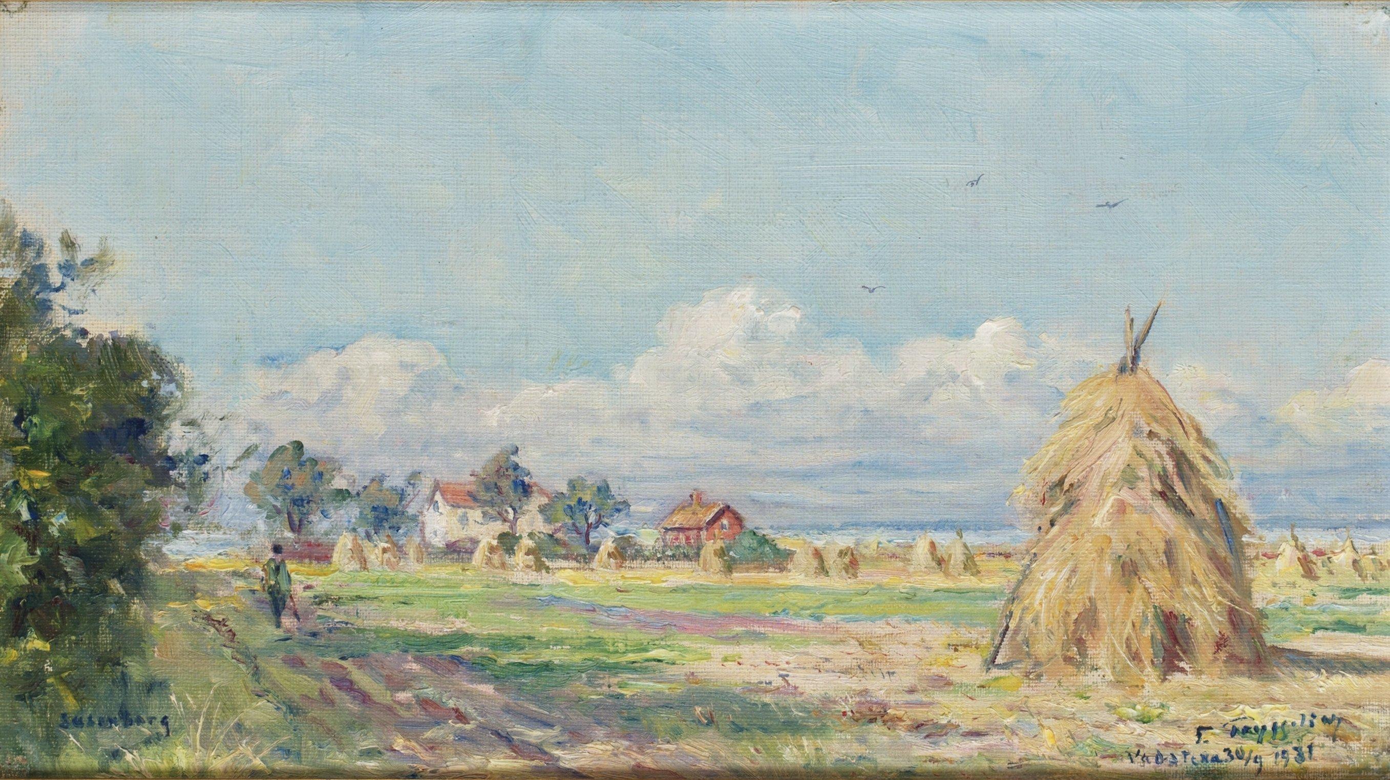 Erik Tryggelin - Skördemotiv från Vadstena