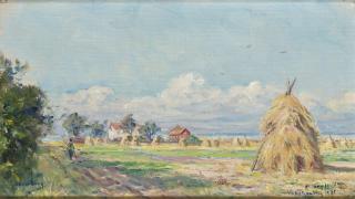 Erik Tryggelin - Skördemotiv från Vadstena