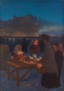 Erik Tryggelin - The Fish market at Kornhamnstorg, Stockholm