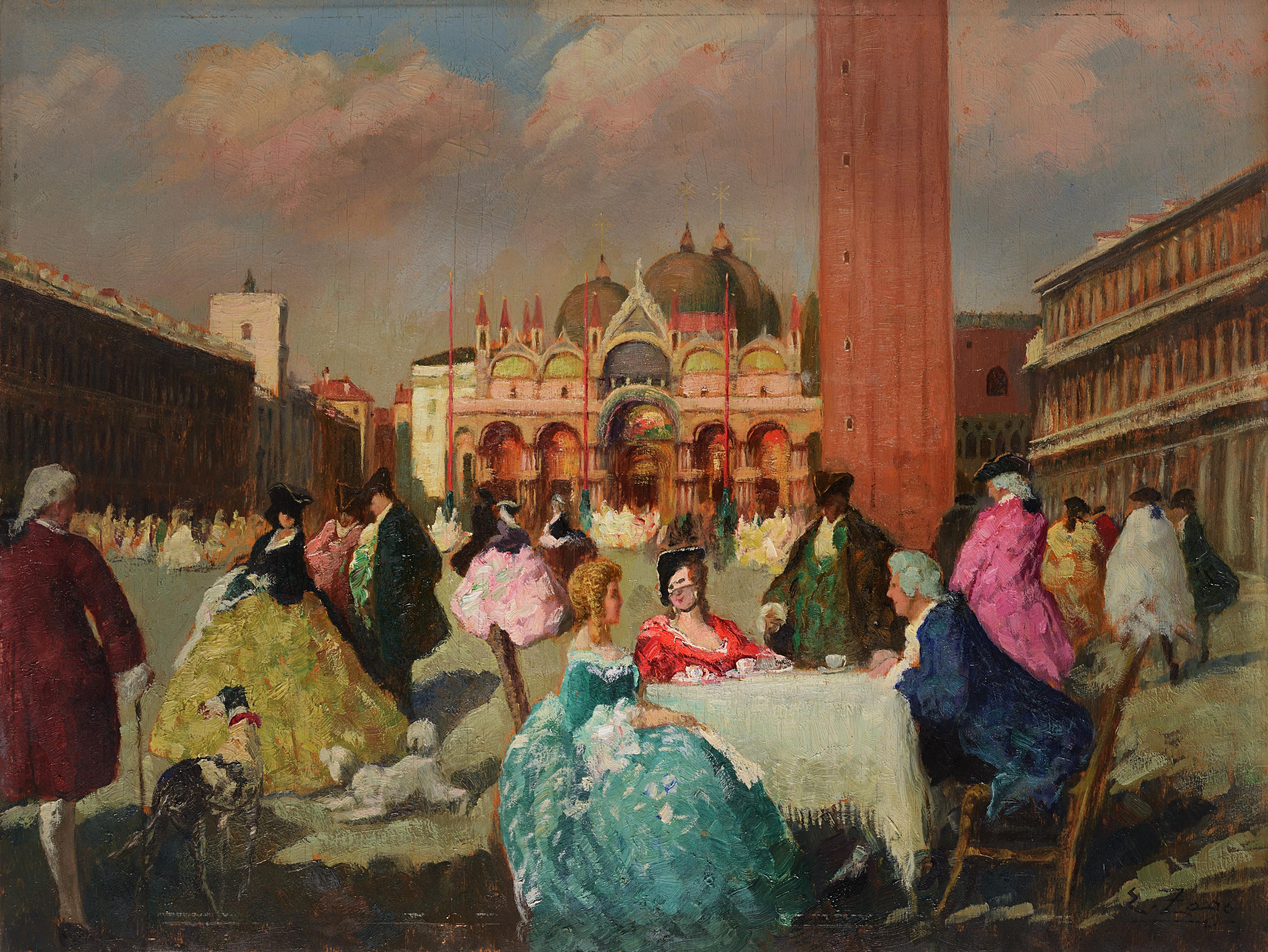 Erma Zago - Maschere in Piazza San Marco. Venezia