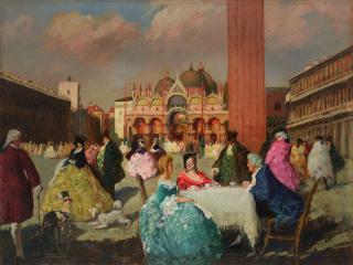 Erma Zago - Maschere in Piazza San Marco. Venezia