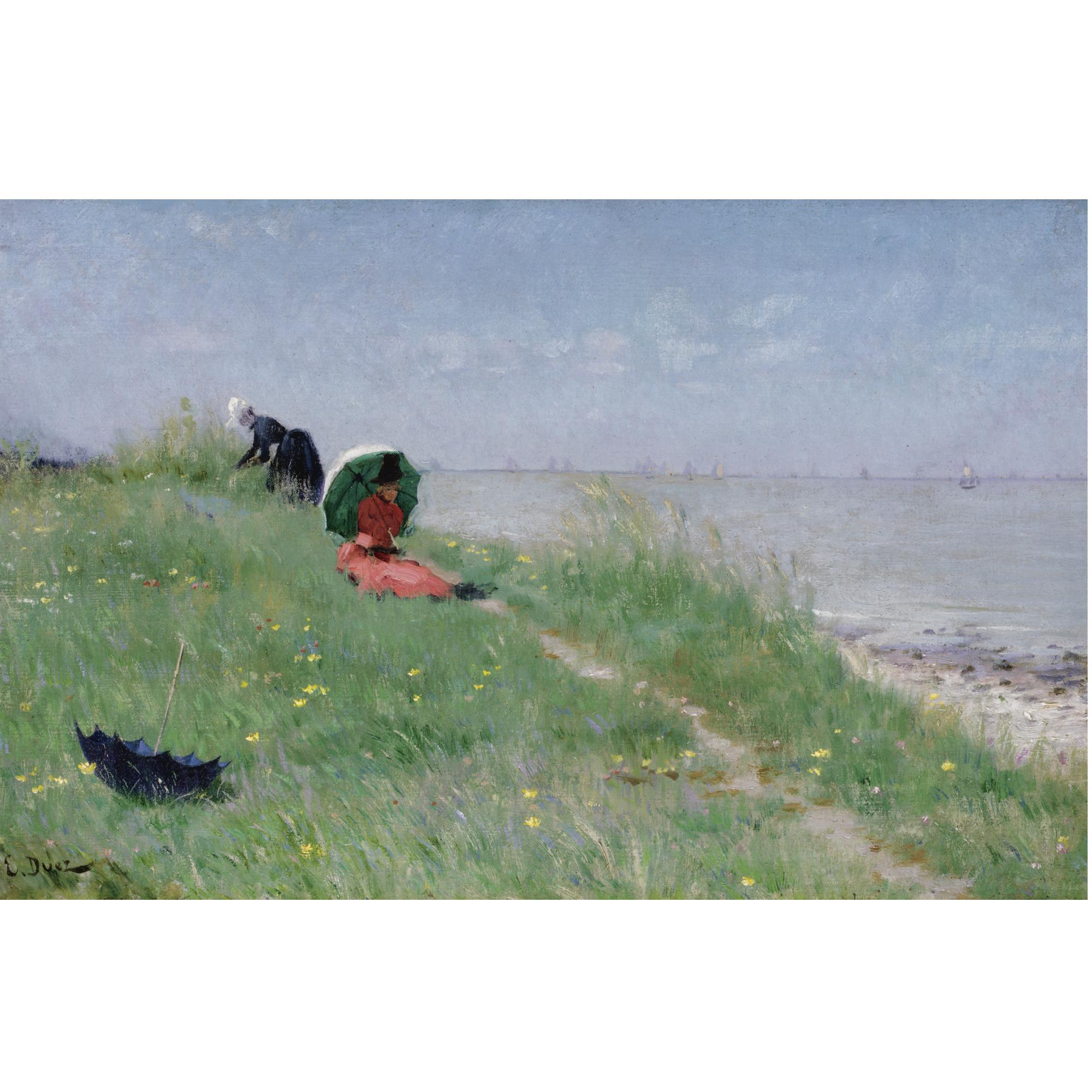 Ernest Ange Duez - French A Day At The Seaside