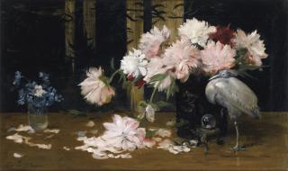 Ernest Ange Duez - Les Pivoinesernest Ange Duez ; Still Life With Peonies ; Signed Lower Left ; Oil On Canvas