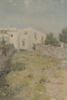 Ernest Arthur Rowe - A Mediterranean Farmstead