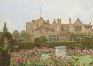 Ernest Arthur Rowe - Hever Castle from the rose garden