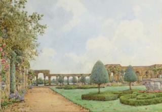 Ernest Arthur Rowe - Late summer, Hever Castle