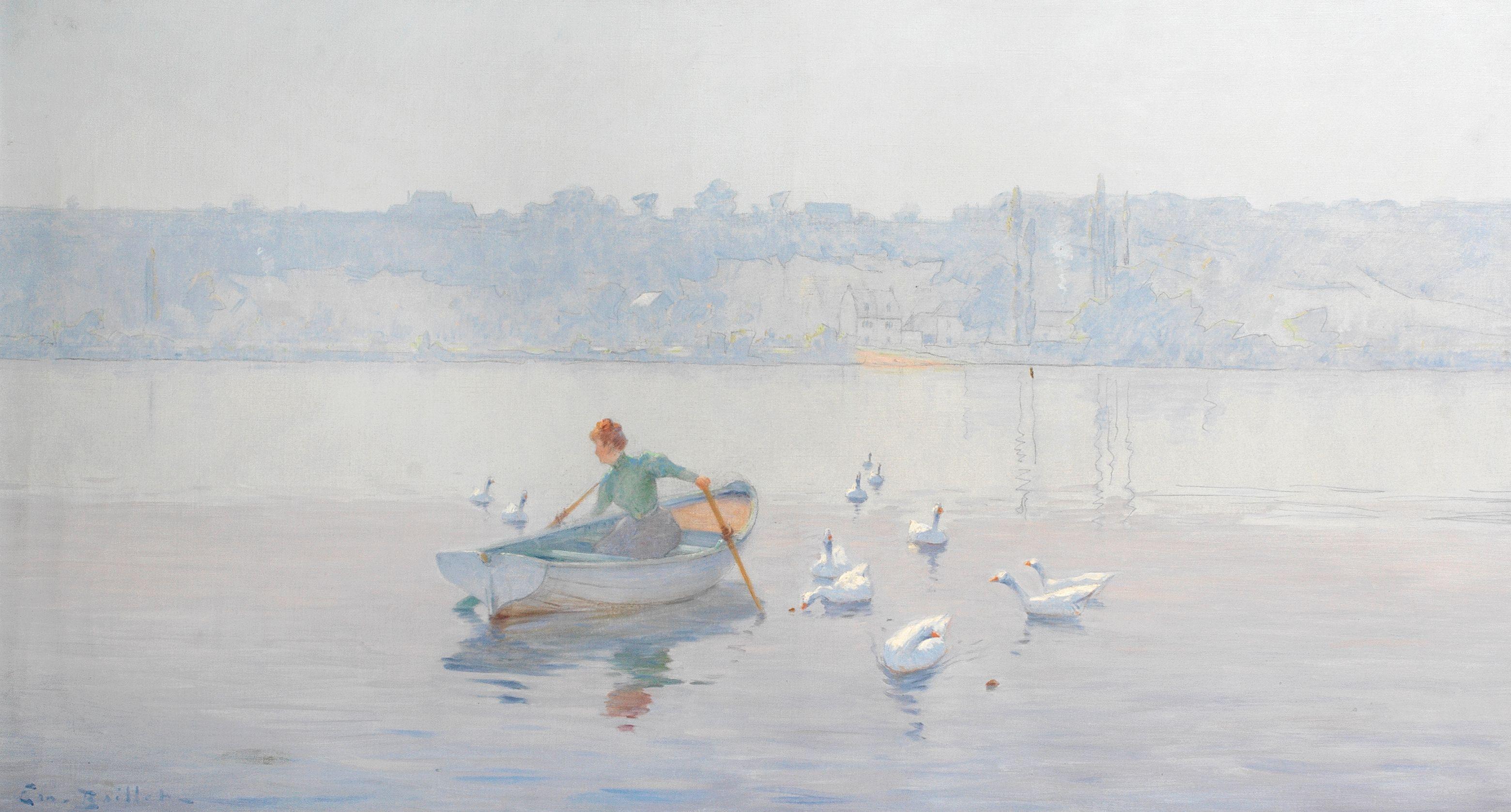 Ernest Baillet - Rowing on a summer lake