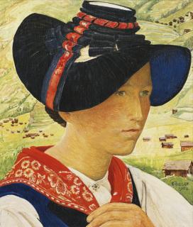 Ernest Biéler - Fille Des Haudères, 1942 Girl From Haudères, 1942