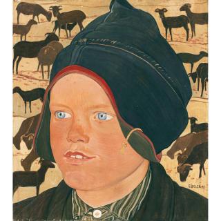 Ernest Biéler - Le Gosse Aux Moutons, 1911 Youngster With Sheep, 1911