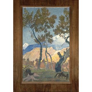 Ernest Biéler - Paysage D\'Automne, Château De La Soie, Savièse, 1935-39 Autumn Landscape, Castle Of Soie, Savièse, 1935-39