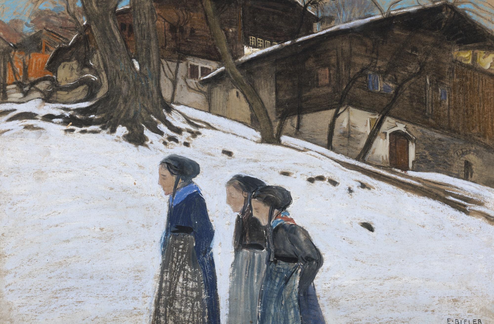 Ernest Biéler - Paysage D\'Hiver, Savièse