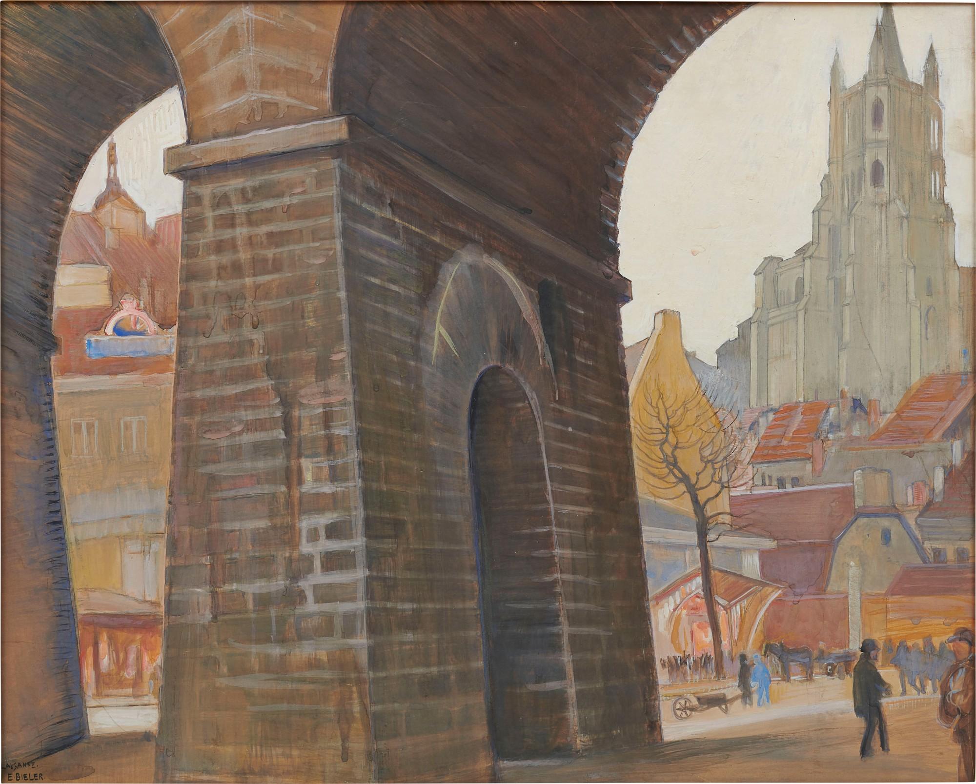 Ernest Biéler - Sous le Grand-Pont (Lausanne)