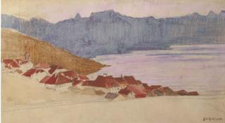 Ernest Biéler - Vue de Rivaz