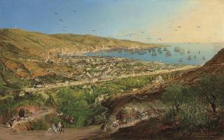 Ernest Charton - Panorama of the City of Valparaíso, Chile