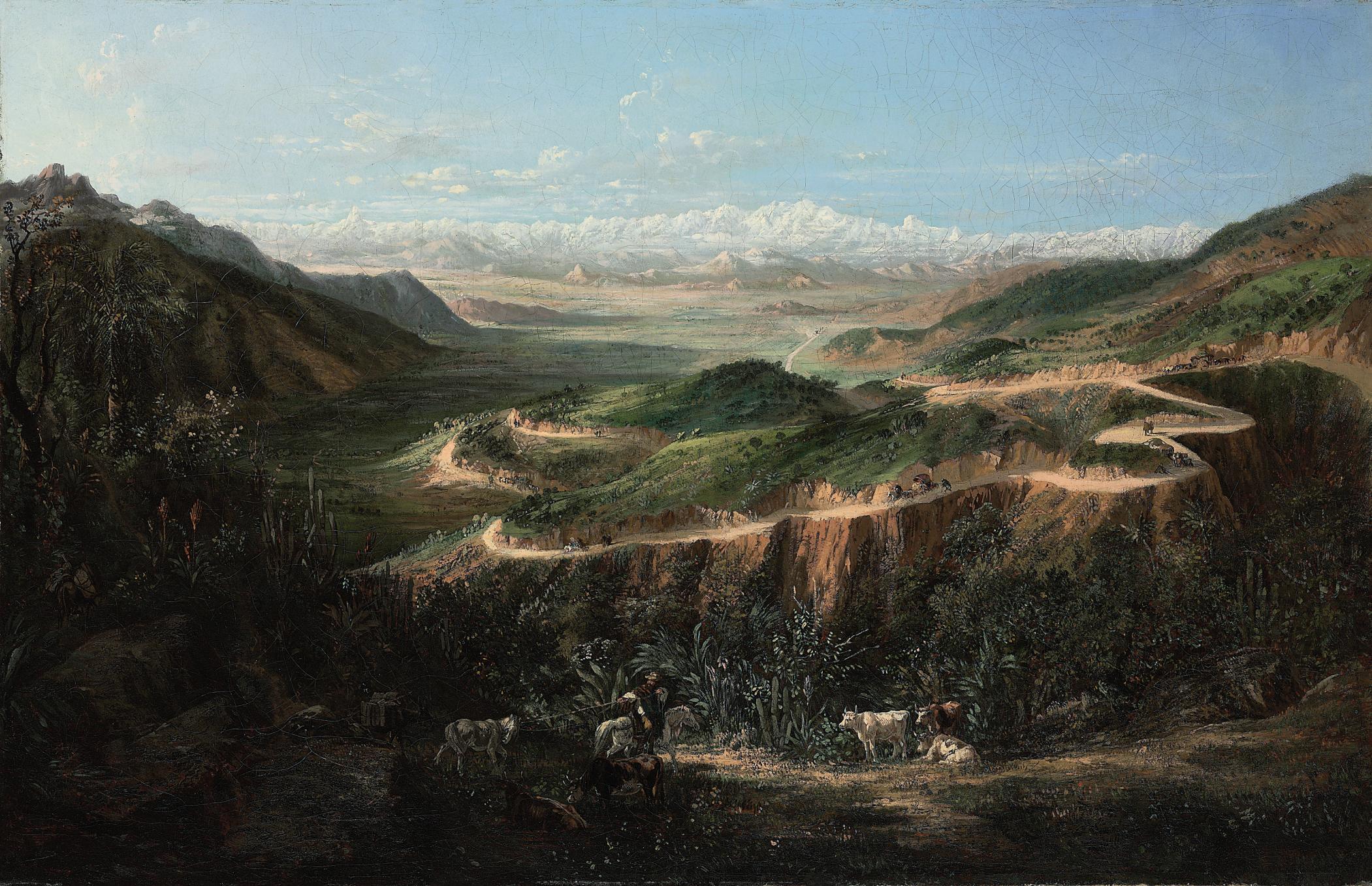Ernest Charton - The road from Valparaíso to Santiago